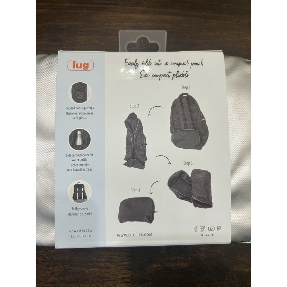 Lug Echo Packable Backpack - Solid black New! New… - image 3